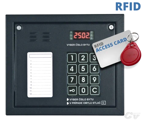 Laskomex vchodové tablo s RFID čítačkou, podsvietená kódová klávesnica CP2502NR