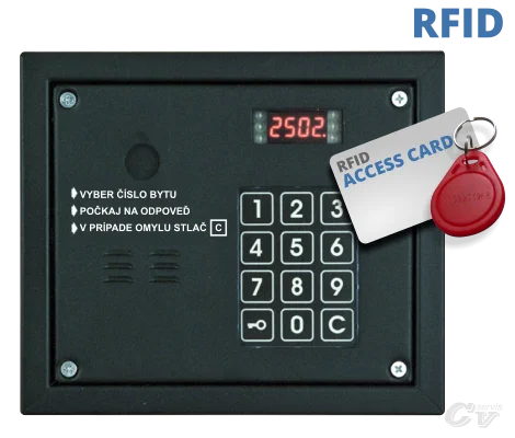 Laskomex vchodové tablo s RFID čítačkou, podsvietená kódová klávesnica CP2503R